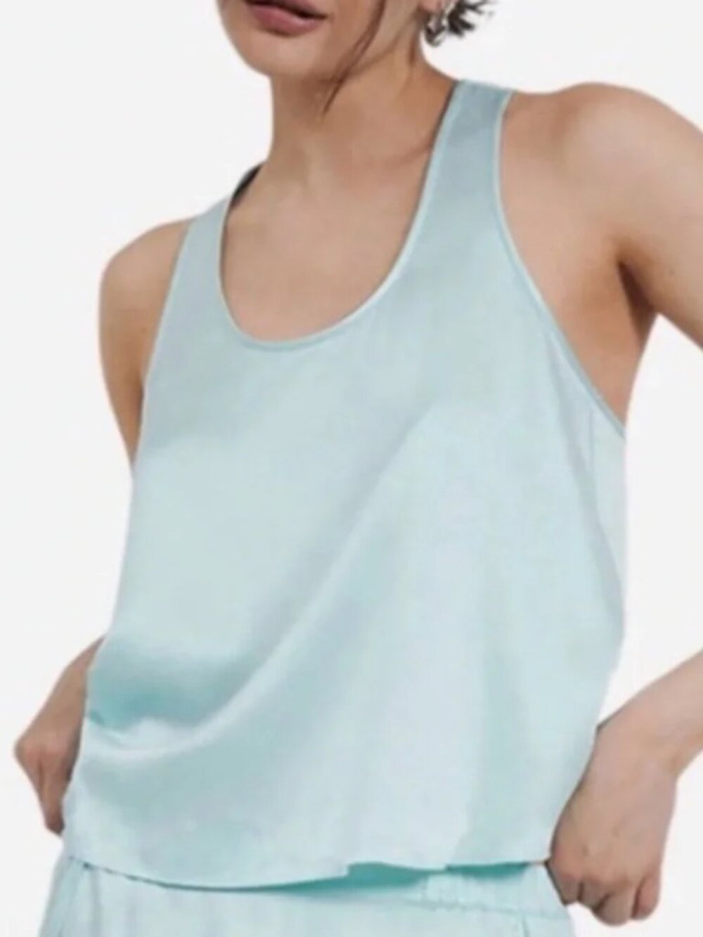 Unworn!! LUNYA M Washable Silk Tulip Back Tank Top 100% Silk Ltd Edition Color